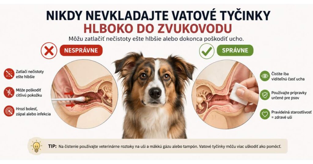 čistenie uší u psa postup