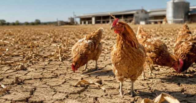 hydina kolabuje sucho farmári